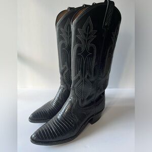 Dan Post Vintage Womens Exotic Lizard Boots 8 cowgirl western